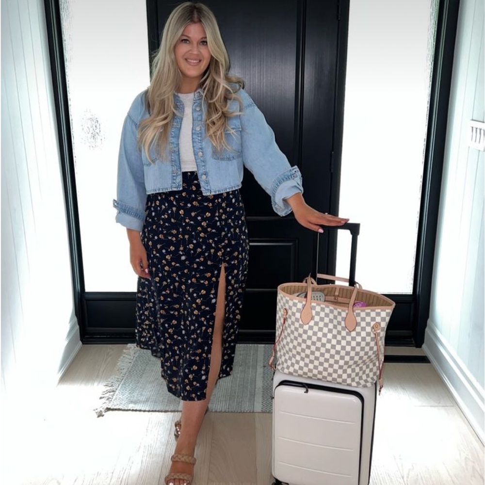 Anthropologie Cloth & stone denim cropped jacket/ shirt